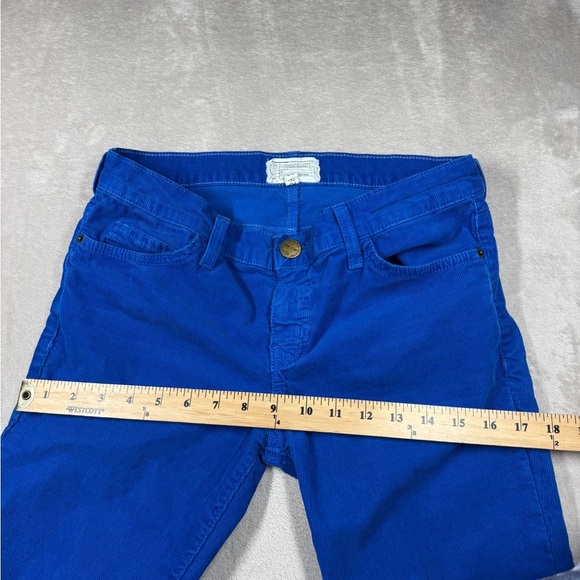 Current/Elliott The Skinny Electric Blue Corduroy Zip Fly Colorful Pants Size 28 - Picture 6 of 16